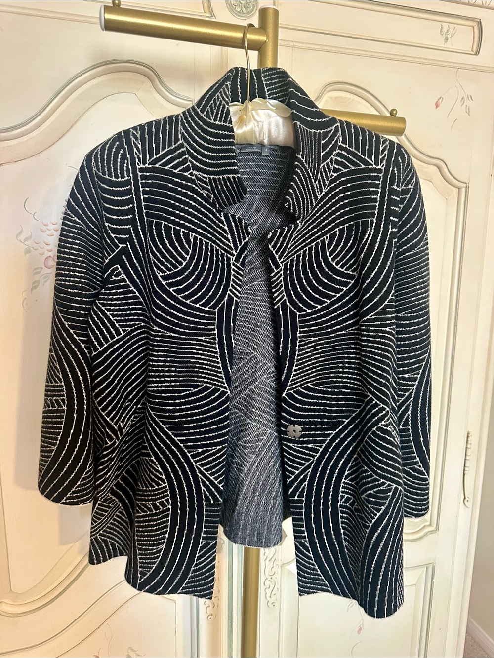 NWT Anthropologie Black & White Patterned Women's Versatile Jacket